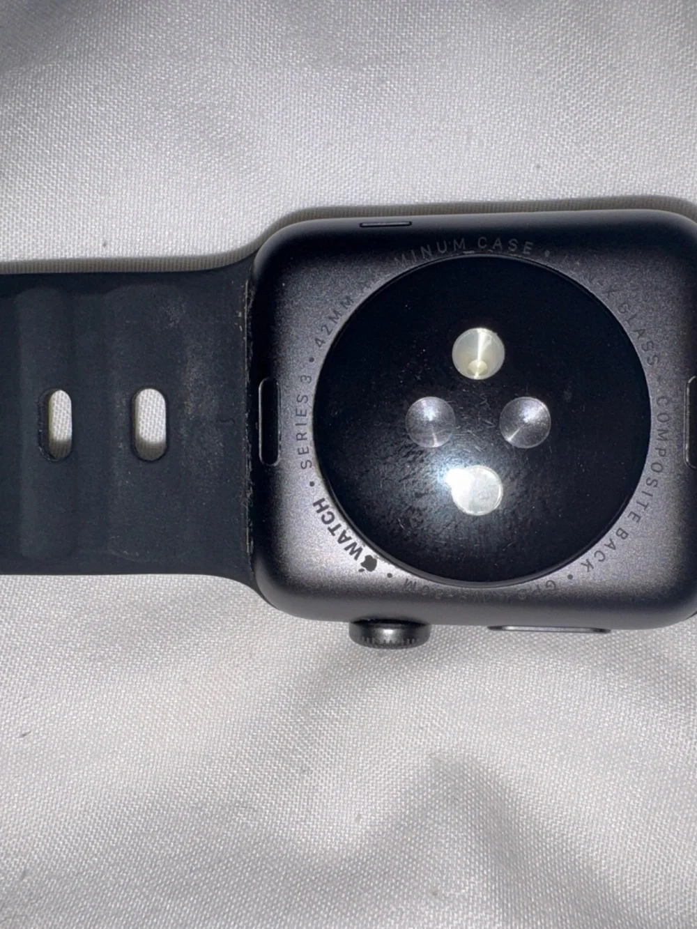Apple Black Smartwatch with Black Silicone Band - Classic Wearable